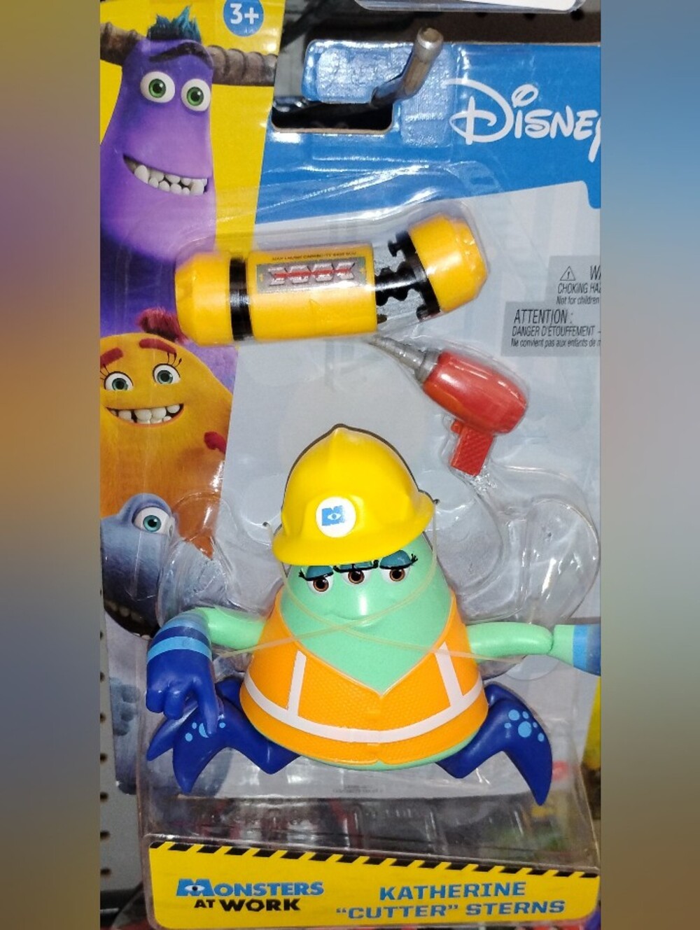 Disney Monsters Construction Worker Octopus Toy - Yellow/Orange/Blue